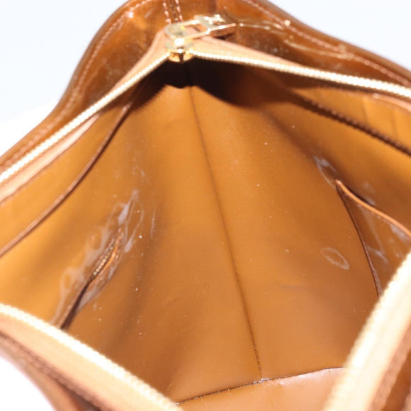 LOUIS VUITTON Monogram Vernis Houston Hand Bag Bronze M91122 LV Auth 171677