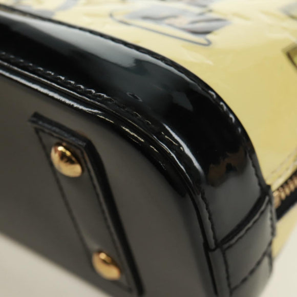 LOUIS VUITTON Vernis Sticker Print Alma PM Hand Bag White M50466 LV Auth 171697V