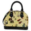 LOUIS VUITTON Vernis Sticker Print Alma PM Hand Bag White M50466 LV Auth 171697V-3