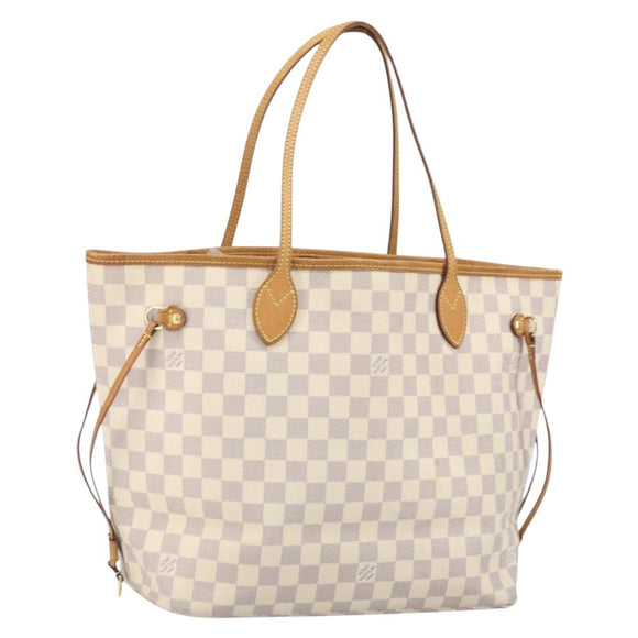 LOUIS VUITTON Damier Azur Neverfull MM Tote Bag N41605 LV Auth 171711