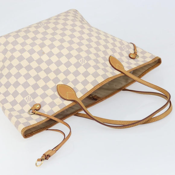 LOUIS VUITTON Damier Azur Neverfull MM Tote Bag N41605 LV Auth 171711