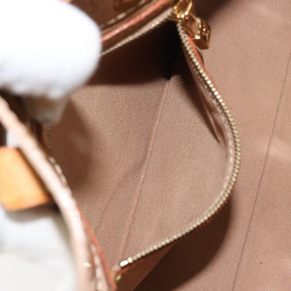 LOUIS VUITTON Monogram Vernis Reade PM Hand Bag Noisette M91334 LV Auth 171717