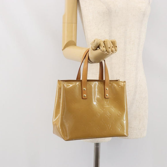 LOUIS VUITTON Monogram Vernis Reade PM Hand Bag Noisette M91334 LV Auth 171717