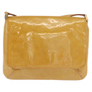 LOUIS VUITTON Monogram Vernis Thompson Street Bag Jaune M91123 LV Auth 171721-13