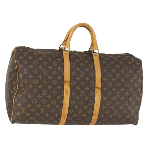 LOUIS VUITTON Monogram Keepall 55 Boston Bag M41424 LV Auth 171726