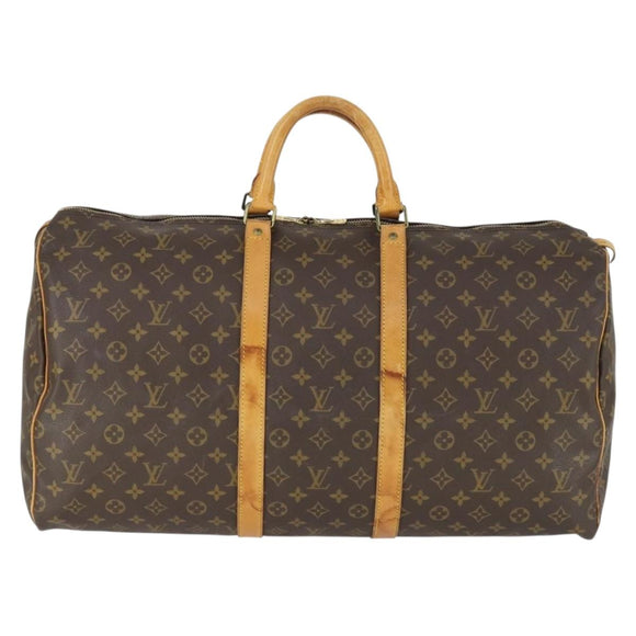 LOUIS VUITTON Monogram Keepall 55 Boston Bag M41424 LV Auth 171726