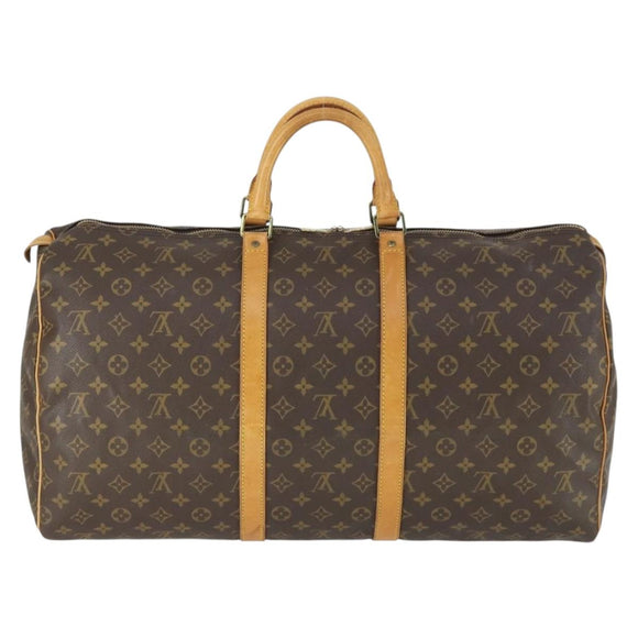 LOUIS VUITTON Monogram Keepall 55 Boston Bag M41424 LV Auth 171726