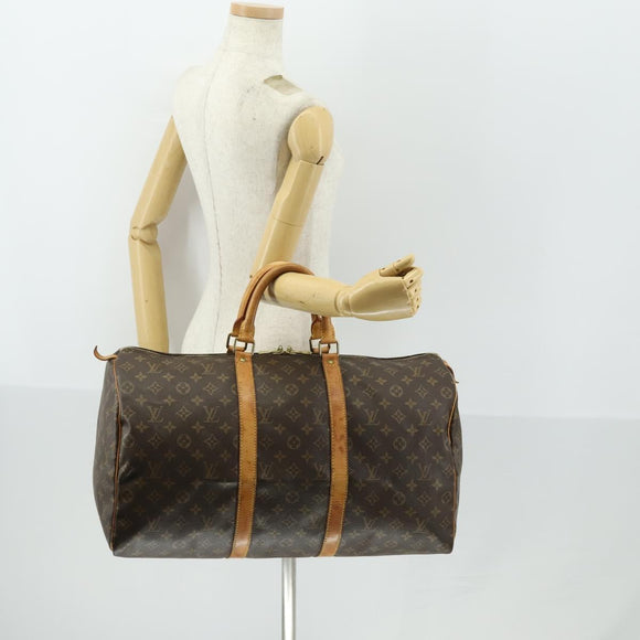 LOUIS VUITTON Monogram Keepall 50 Boston Bag M41426 LV Auth 171730