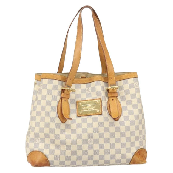 LOUIS VUITTON Damier Azur Hampstead MM Tote Bag N51206 LV Auth 171773