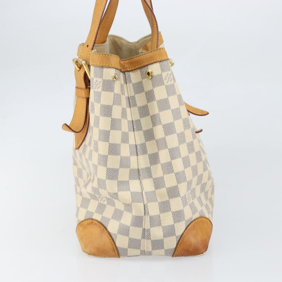 LOUIS VUITTON Damier Azur Hampstead MM Tote Bag N51206 LV Auth 171773