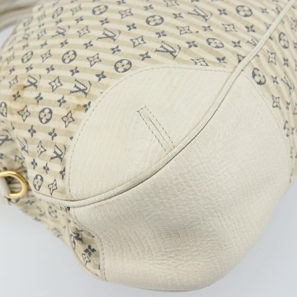 LOUIS VUITTON Monogram Mini Lin Croisette Marina GM Bag Blue M95492 Auth 171786A