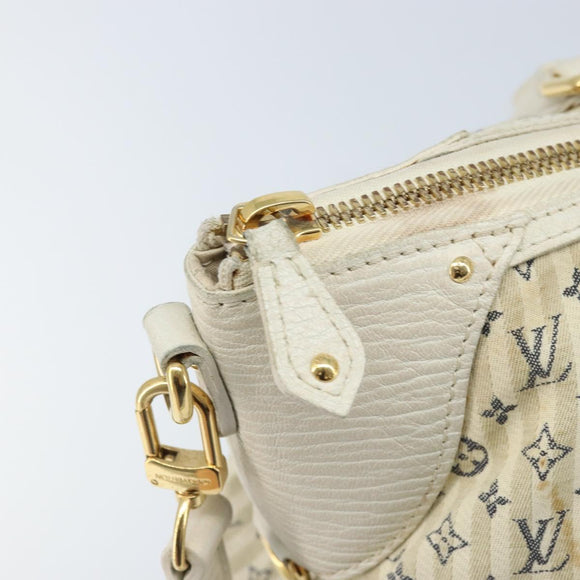 LOUIS VUITTON Monogram Mini Lin Croisette Marina GM Bag Blue M95492 Auth 171786A