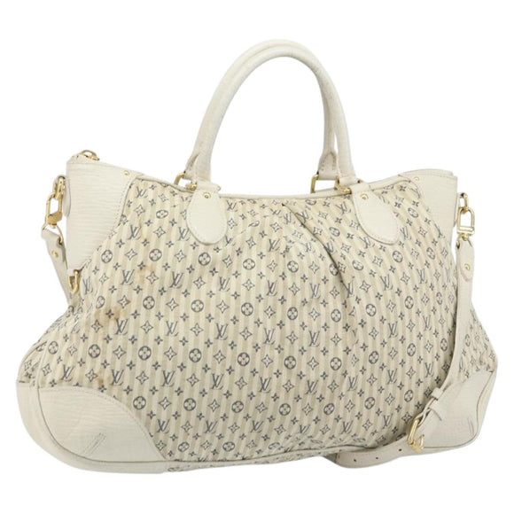 LOUIS VUITTON Monogram Mini Lin Croisette Marina GM Bag Blue M95492 Auth 171786A