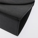 SAINT LAURENT Hand Bag Leather Black Gold Auth 171793V-11