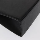 SAINT LAURENT Hand Bag Leather Black Gold Auth 171793V-12