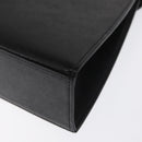 SAINT LAURENT Hand Bag Leather Black Gold Auth 171793V-13