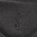 SAINT LAURENT Hand Bag Leather Black Gold Auth 171793V-14