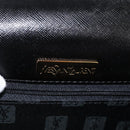 SAINT LAURENT Hand Bag Leather Black Gold Auth 171793V-16