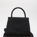 SAINT LAURENT Hand Bag Leather Black Gold Auth 171793V-24