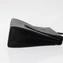 SAINT LAURENT Hand Bag Leather Black Gold Auth 171793V-4