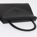 SAINT LAURENT Hand Bag Leather Black Gold Auth 171793V-6