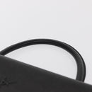 SAINT LAURENT Hand Bag Leather Black Gold Auth 171793V-8