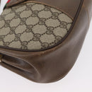GUCCI GG Supreme Web Sherry Line Bag PVC Beige Gold 72 02 024 Auth 171796-10
