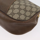 GUCCI GG Supreme Web Sherry Line Bag PVC Beige Gold 72 02 024 Auth 171796-11