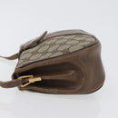GUCCI GG Supreme Web Sherry Line Bag PVC Beige Gold 72 02 024 Auth 171796-5