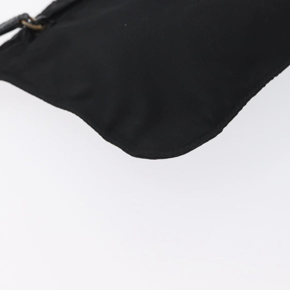 PRADA Body Bag Nylon Black Silver Auth 171799