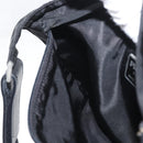 PRADA Body Bag Nylon Black Silver Auth 171799-20