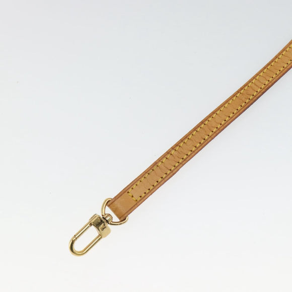 LOUIS VUITTON Shoulder Strap Leather 47.2"" Beige LV Auth 171809