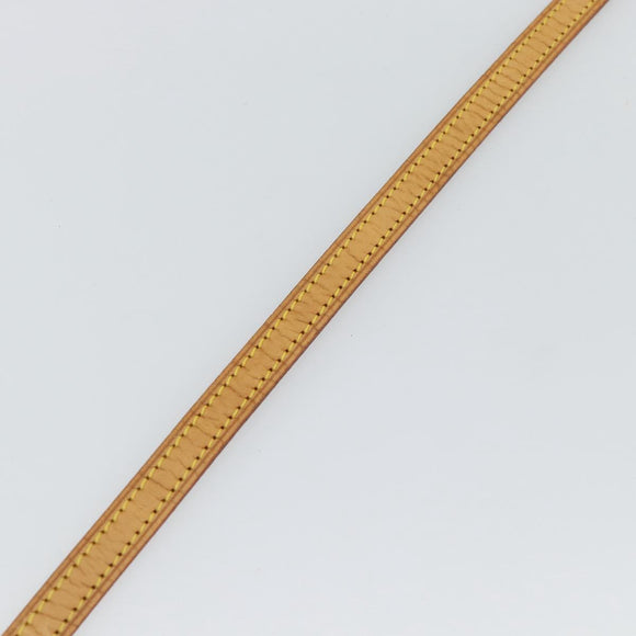 LOUIS VUITTON Shoulder Strap Leather 47.2"" Beige LV Auth 171809