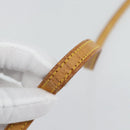 LOUIS VUITTON Shoulder Strap Leather 47.2"" Beige LV Auth 171809-13