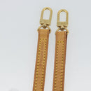 LOUIS VUITTON Shoulder Strap Leather 47.2"" Beige LV Auth 171809-15