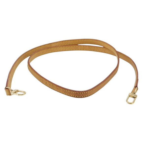 LOUIS VUITTON Shoulder Strap Leather 47.2"" Beige LV Auth 171809