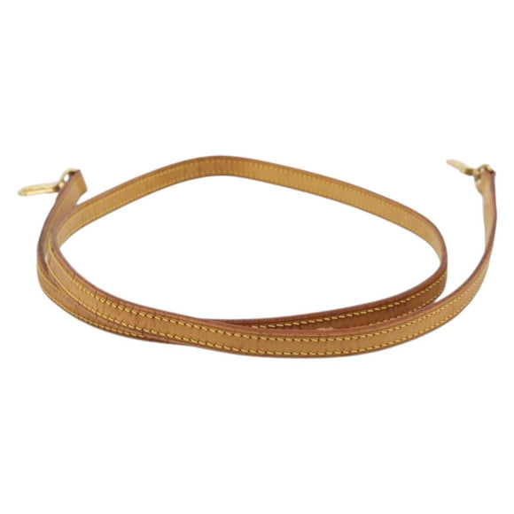 LOUIS VUITTON Shoulder Strap Leather 47.2"" Beige LV Auth 171809