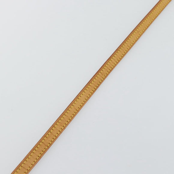 LOUIS VUITTON Shoulder Strap Leather 47.2"" Beige LV Auth 171809