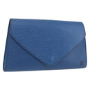 LOUIS VUITTON Epi Art Deco Clutch Bag Blue M52635 LV Auth 171813-1