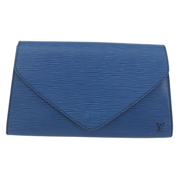 LOUIS VUITTON Epi Art Deco Clutch Bag Blue M52635 LV Auth 171813