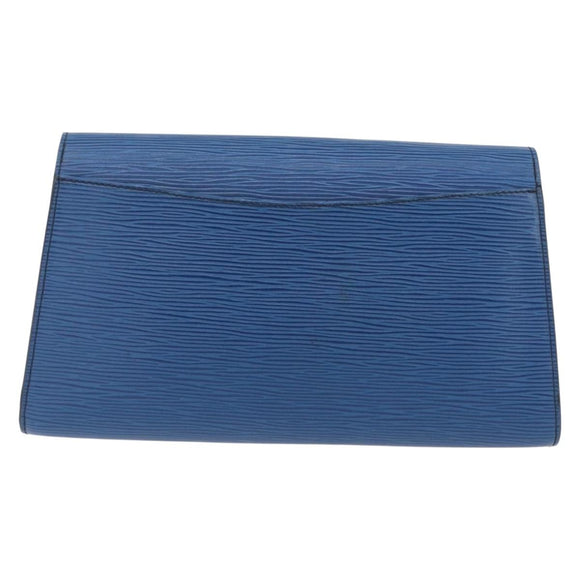LOUIS VUITTON Epi Art Deco Clutch Bag Blue M52635 LV Auth 171813