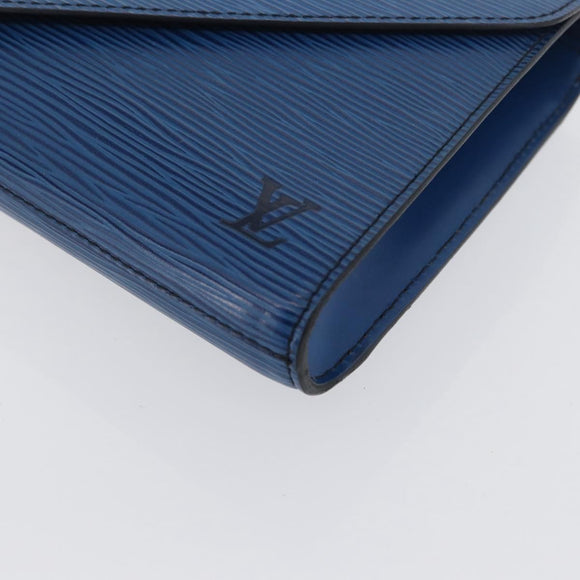 LOUIS VUITTON Epi Art Deco Clutch Tasche Blau M52635 LV Auth 171813