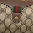 GUCCI GG Supreme Web Sherry Line Bag PVC Beige Gold 89 02 018 Auth 171814-17
