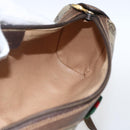 GUCCI GG Supreme Web Sherry Line Bag PVC Beige Gold 89 02 018 Auth 171814-19