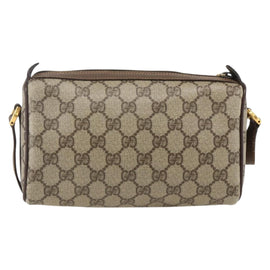 GUCCI GG Supreme Web Sherry Line Bag PVC Beige Gold 89 02 018 Auth 171814 - 0