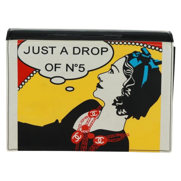 CHANEL Mademoiselle Comic JUST A DROP OF NO.5 Bag Patent Leather CC Auth 171816V