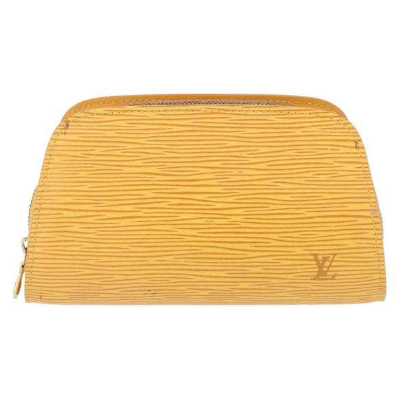 LOUIS VUITTON Epi Dauphine PM Pouch Yellow M48449 LV Auth 171817
