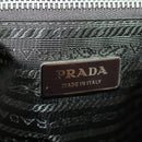 PRADA Boston Bag Nylon Blue Silver Auth 171818A-20