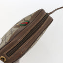 GUCCI GG Supreme Web Sherry Line Bag PVC Beige Gold 156 02 066 Auth 171823-6