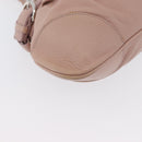 Salvatore Ferragamo Gancini Hand Bag Leather Pink Silver Auth 171824-9